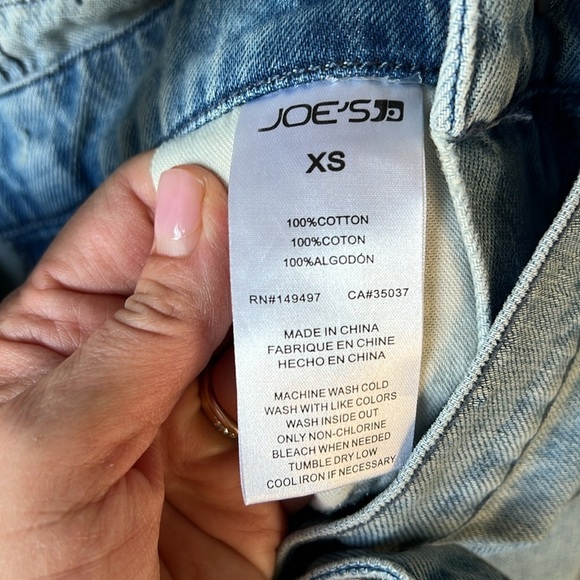 Joe’s Jeans New w Tag Wide Leg Denim Bib Overalls Captivate Wash XS - Picture 13 of 15